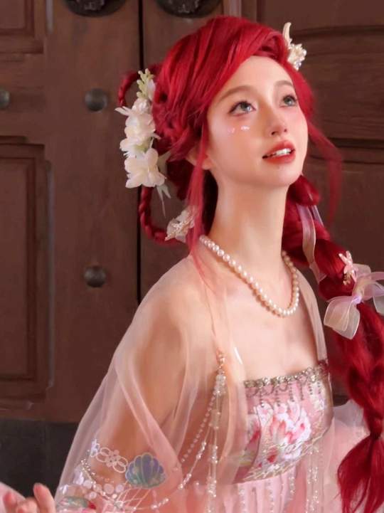 穿汉服去迪士尼cos小美人鱼,收获歪果友人夸赞