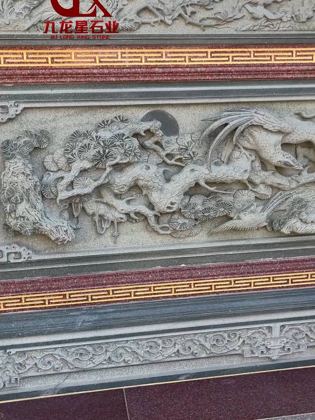 闽南祠堂外墙浮雕设计 青石浮雕