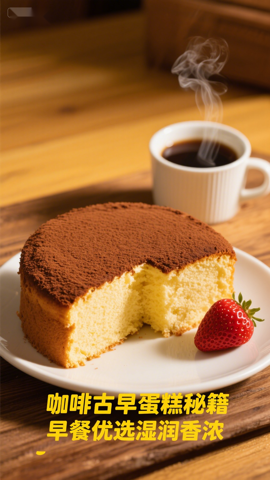 咖啡古早蛋糕秘籍，早餐优选湿润香浓