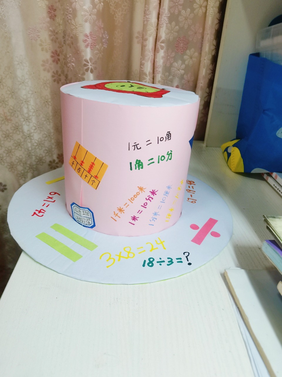 含有数学元素的手工帽子