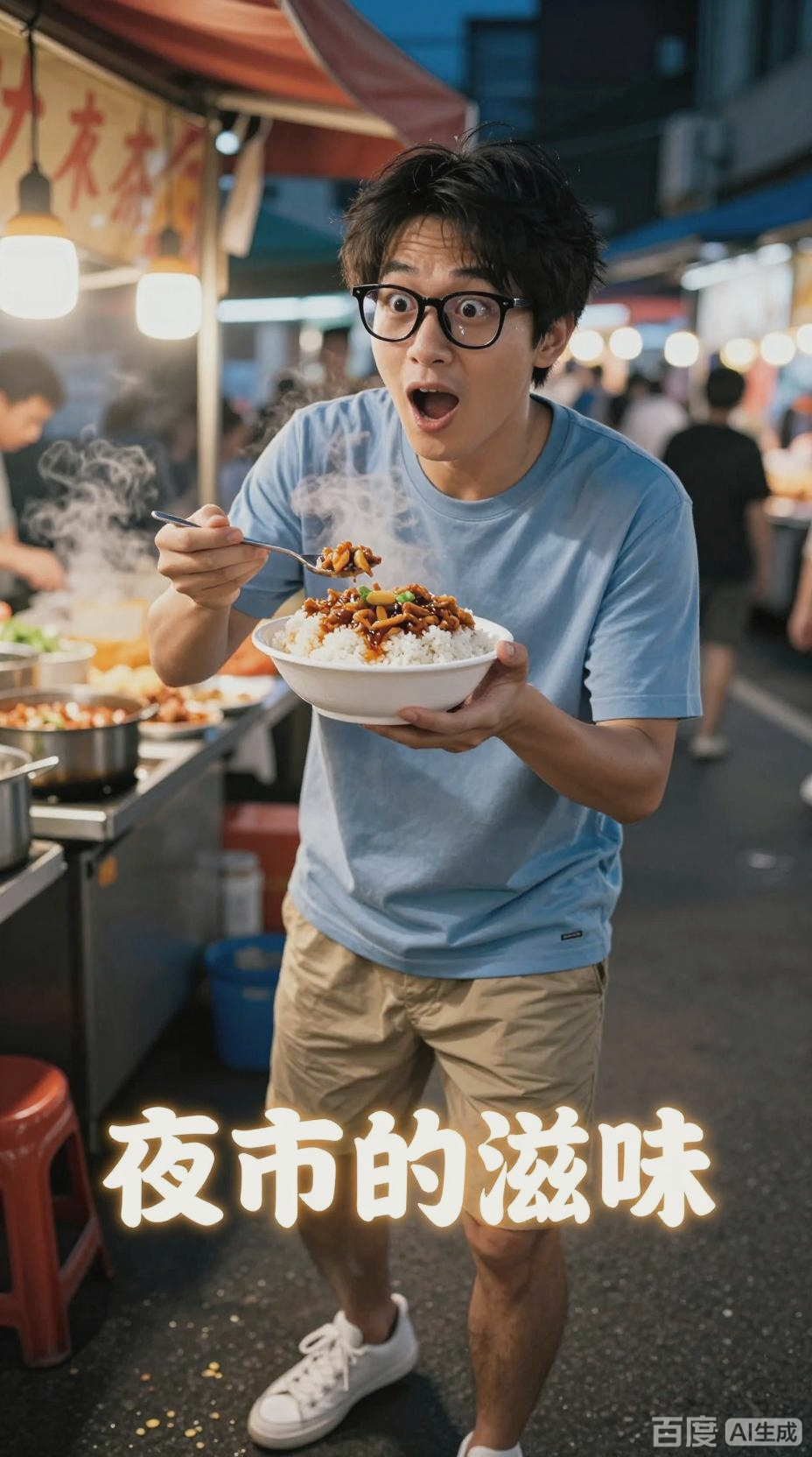 夜市美食，清真盖饭的诱惑