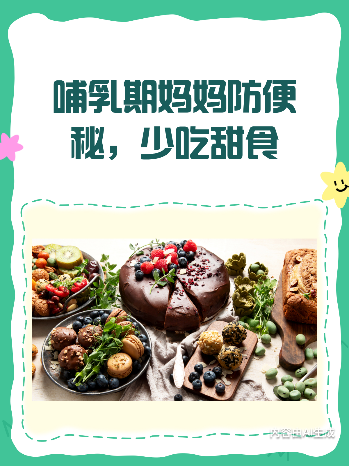 哺乳期妈妈注意啦!吃太甜可能会便秘哦!