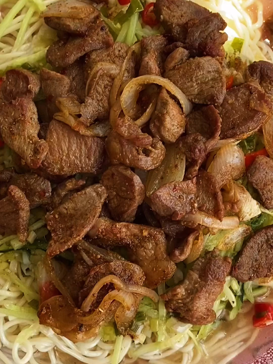 新疆美食 黄面烤肉 家常做法
