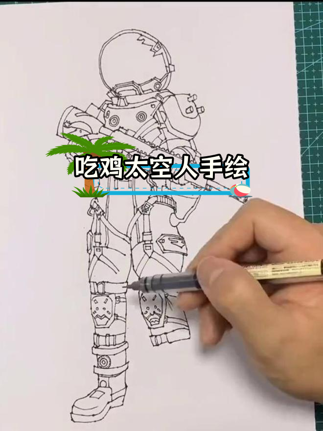 星际漫游者:手绘吃鸡太空人