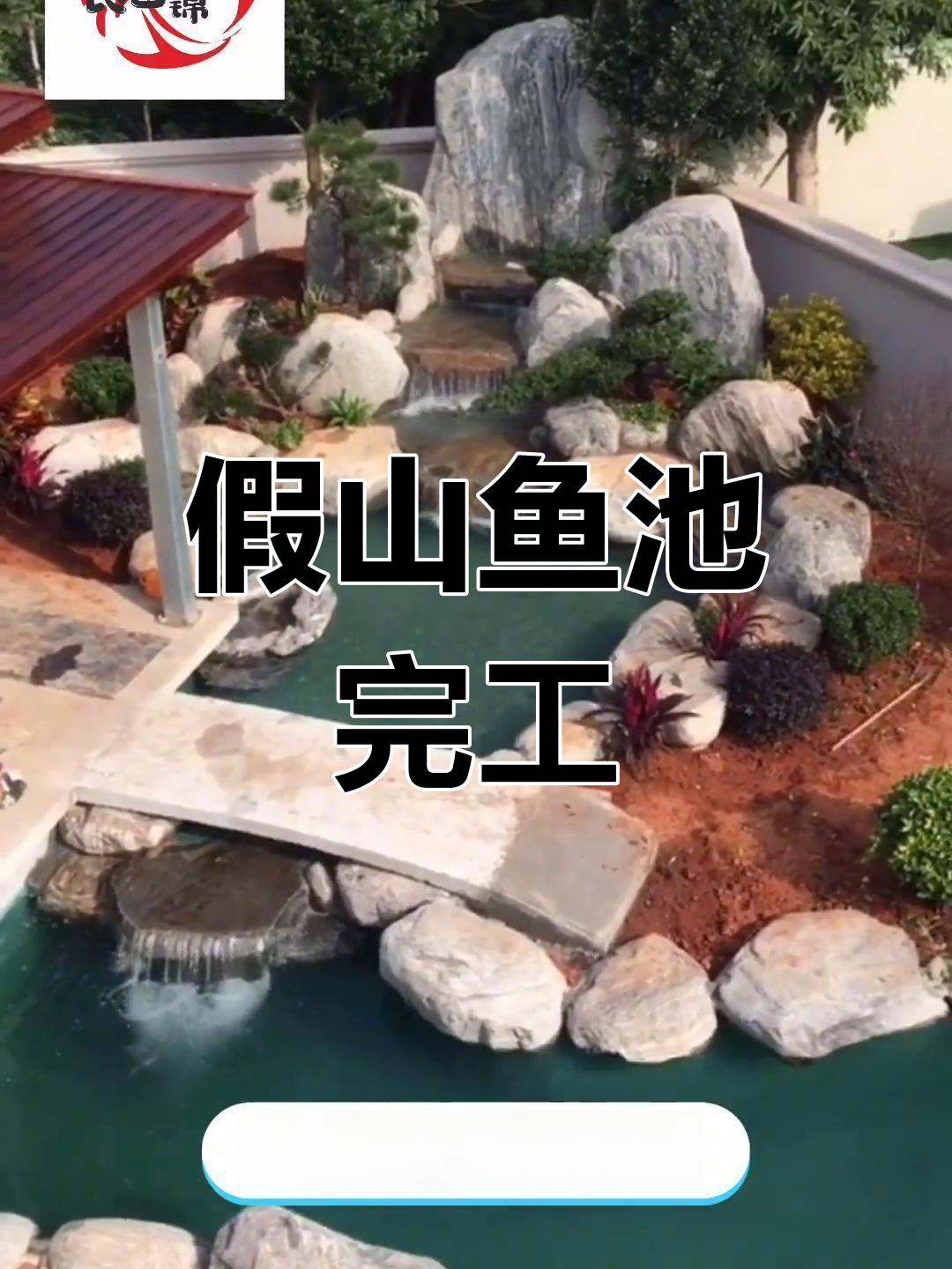 假山鱼池完美呈现,锦鲤游动其中效果惊艳