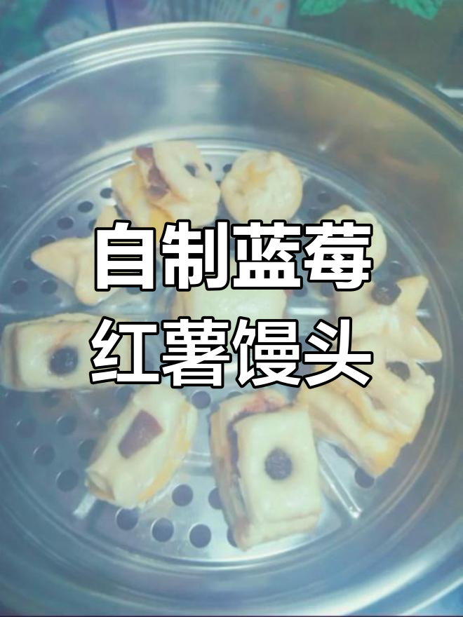 用家里食材做小馒头,蓝莓干、红薯和南瓜泥的完美结合