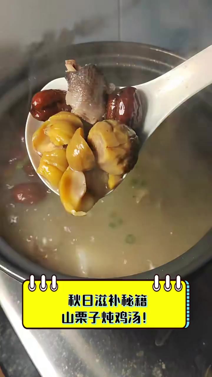 秋日滋补秘籍,山栗子炖鸡汤!