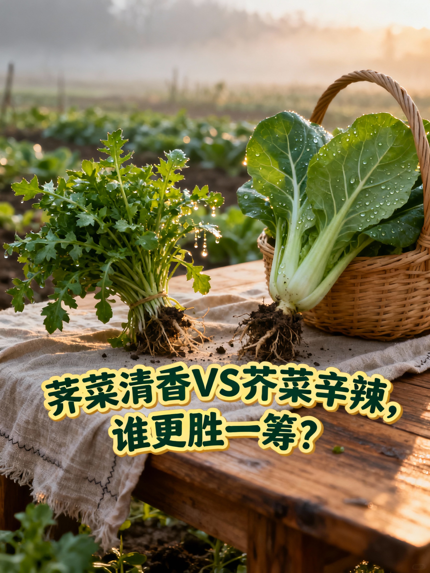 荠菜清香VS芥菜辛辣,谁更胜一筹?