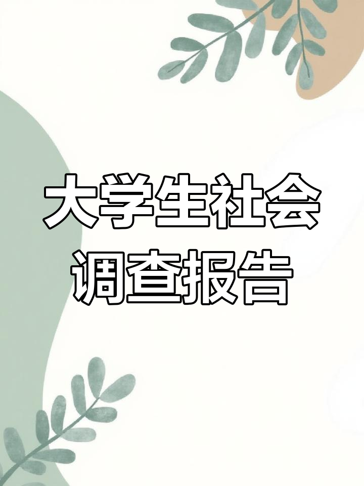 社会调查报告模板分享,寒假作业轻松搞定