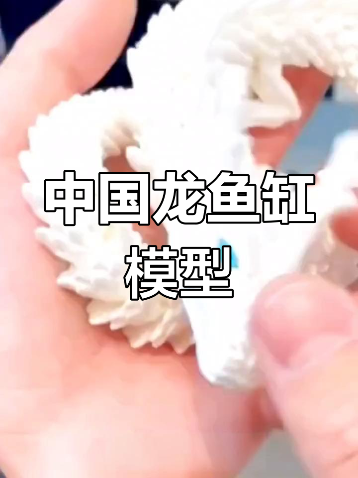 3D打印中国龙鱼缸造景创意摆件,关节可动