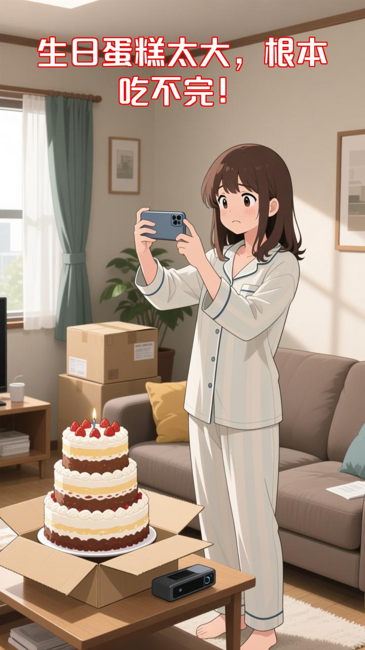 生日收到三层蛋糕，她才发现根本吃不完的真相！