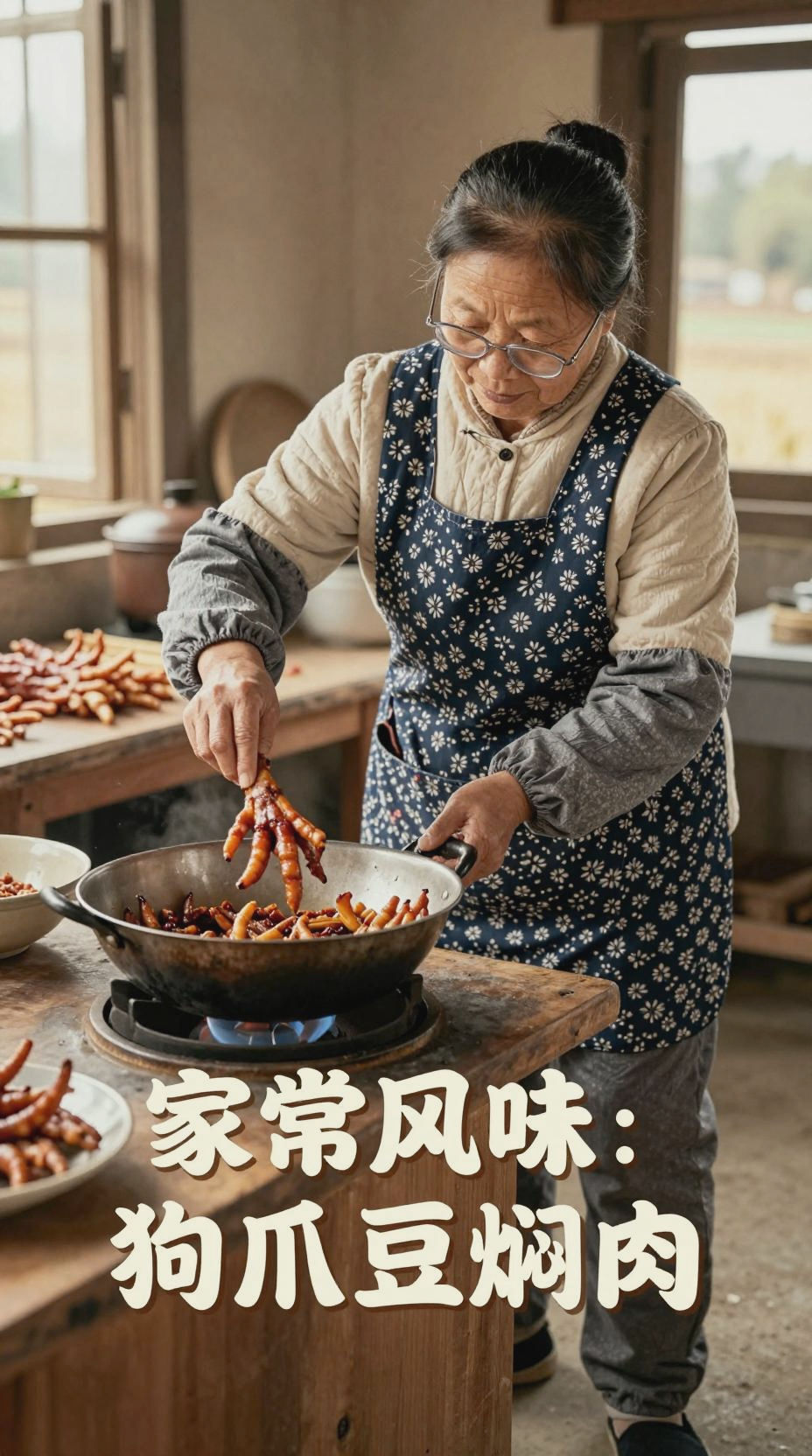 狗爪豆焖肉，季节性家常美味