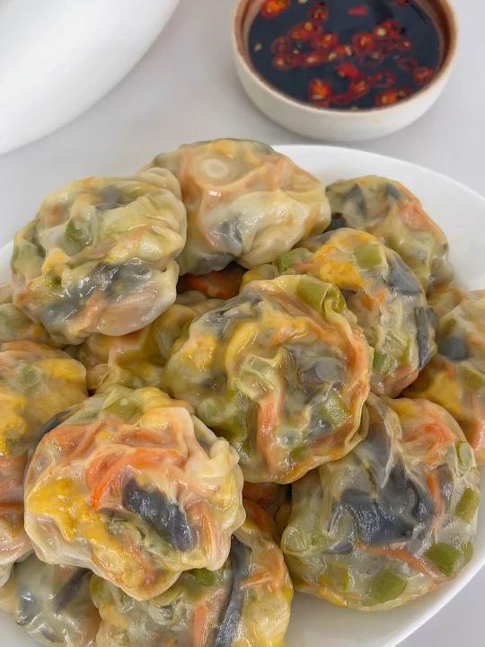 低卡素菜包丨皮薄馅大巨好吃