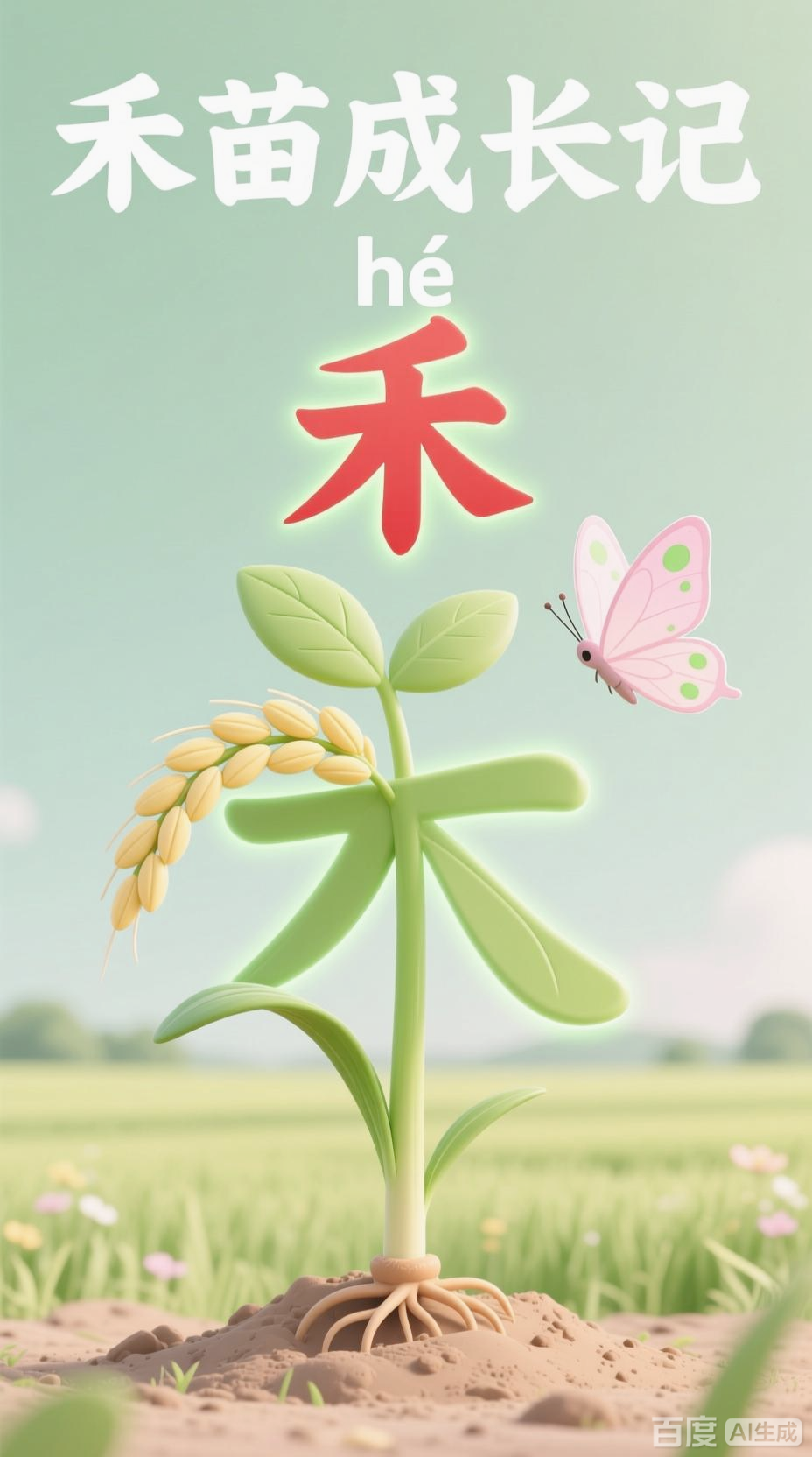 禾苗成长,汉字“禾”的演变