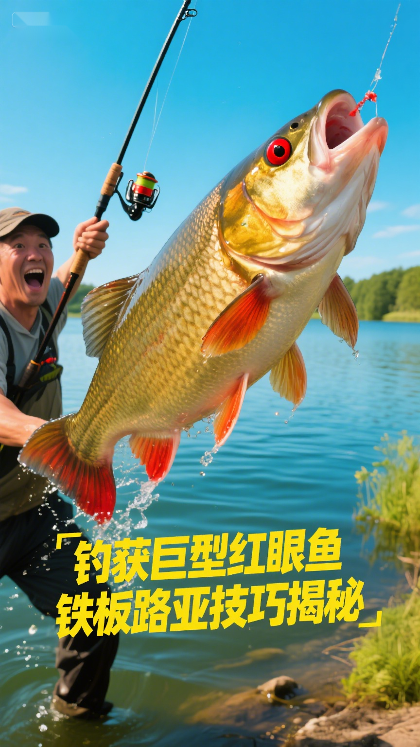 钓获巨型红眼鱼，铁板路亚技巧揭秘