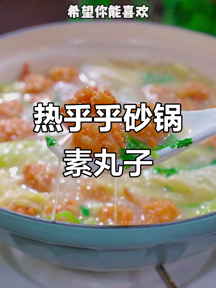 砂锅素丸子,简单又美味!冷天必备热汤