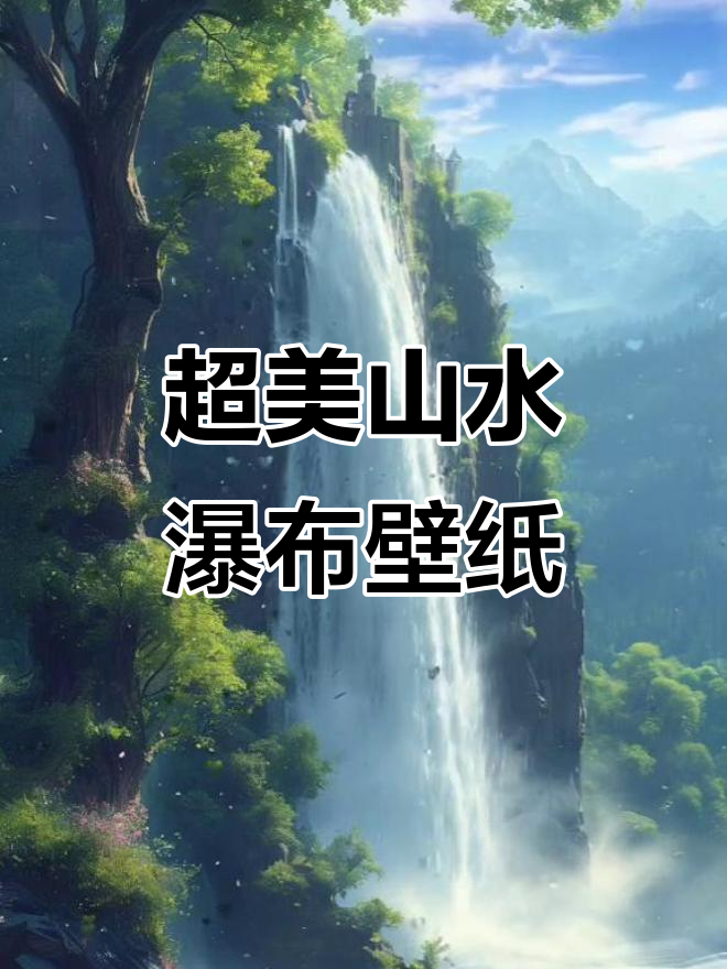 山水瀑布动态壁纸,超现实自然美景