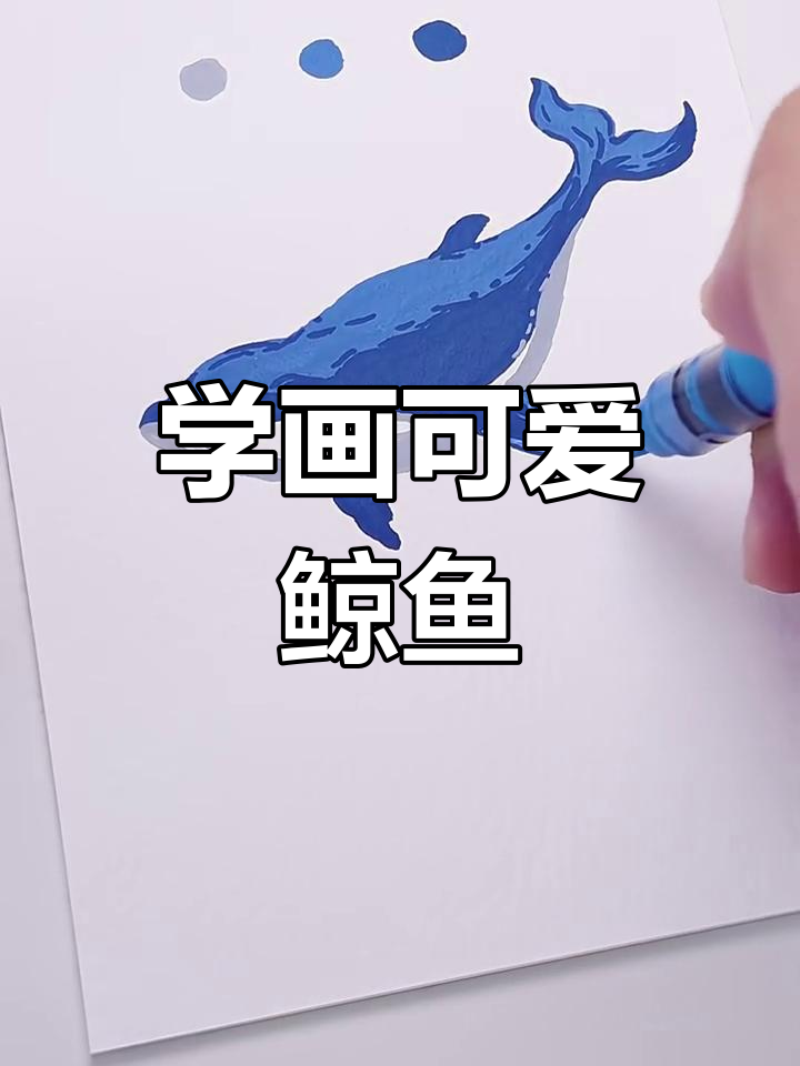 一起动手画鲸鱼,马克笔的奇妙之旅