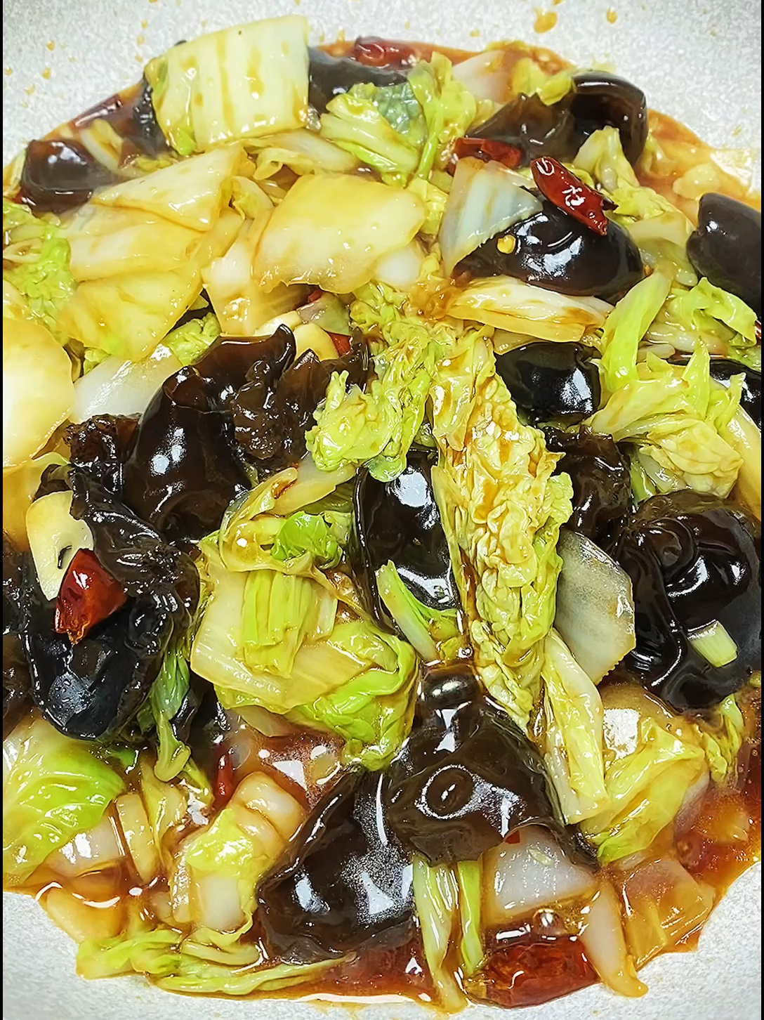 白菜炒木耳
