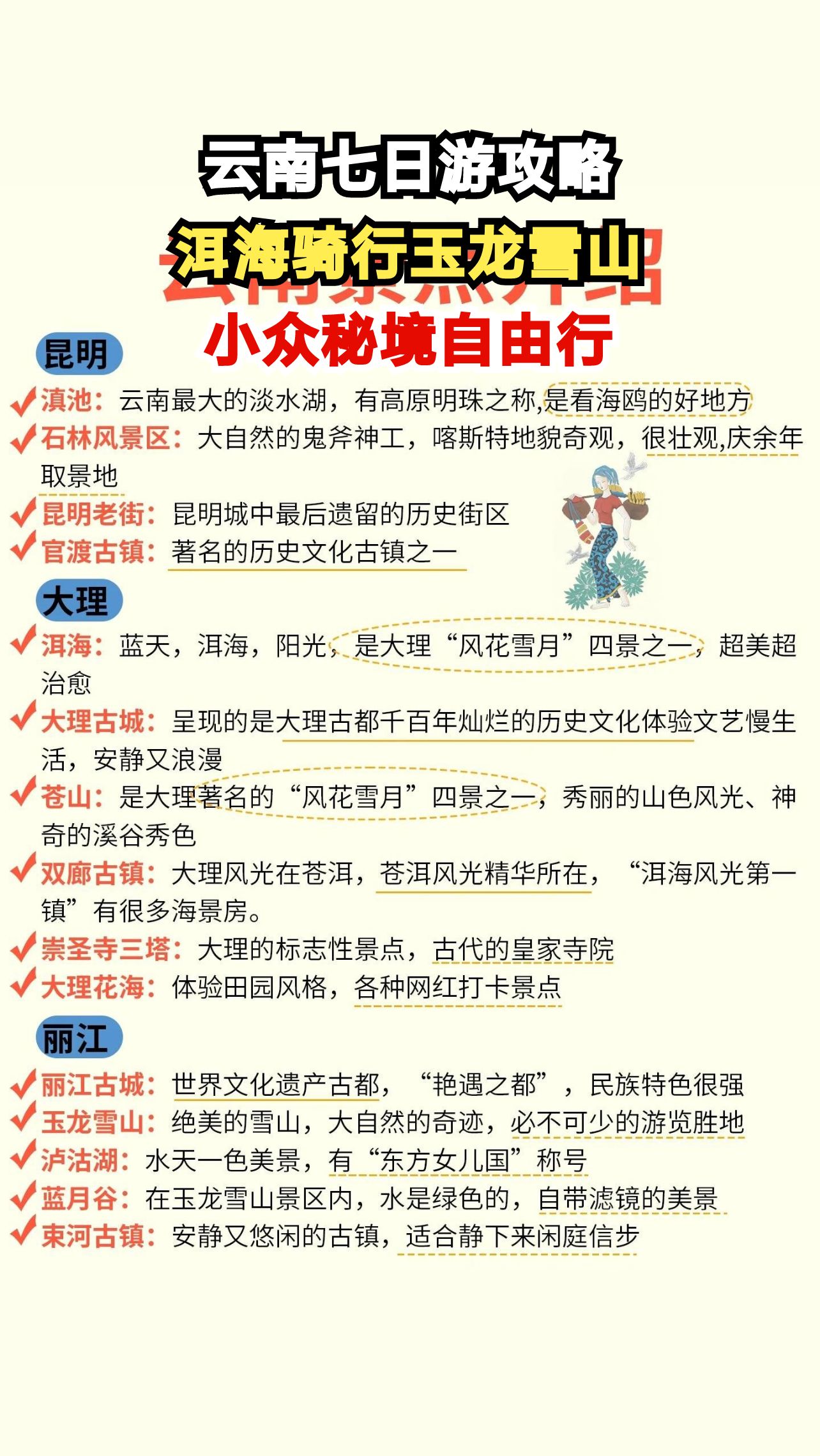 云南七日游怎么玩?本地人私藏路线带你避开人潮,人均3000玩转小众秘境!