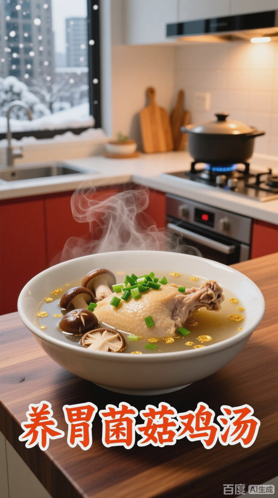 鲜香菌菇鸡汤,养胃又美味