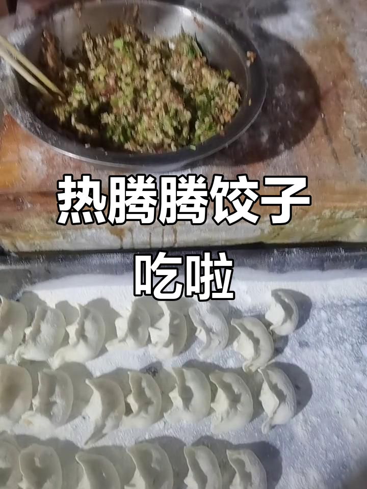 刚包好的饺子,热腾腾的吃了!