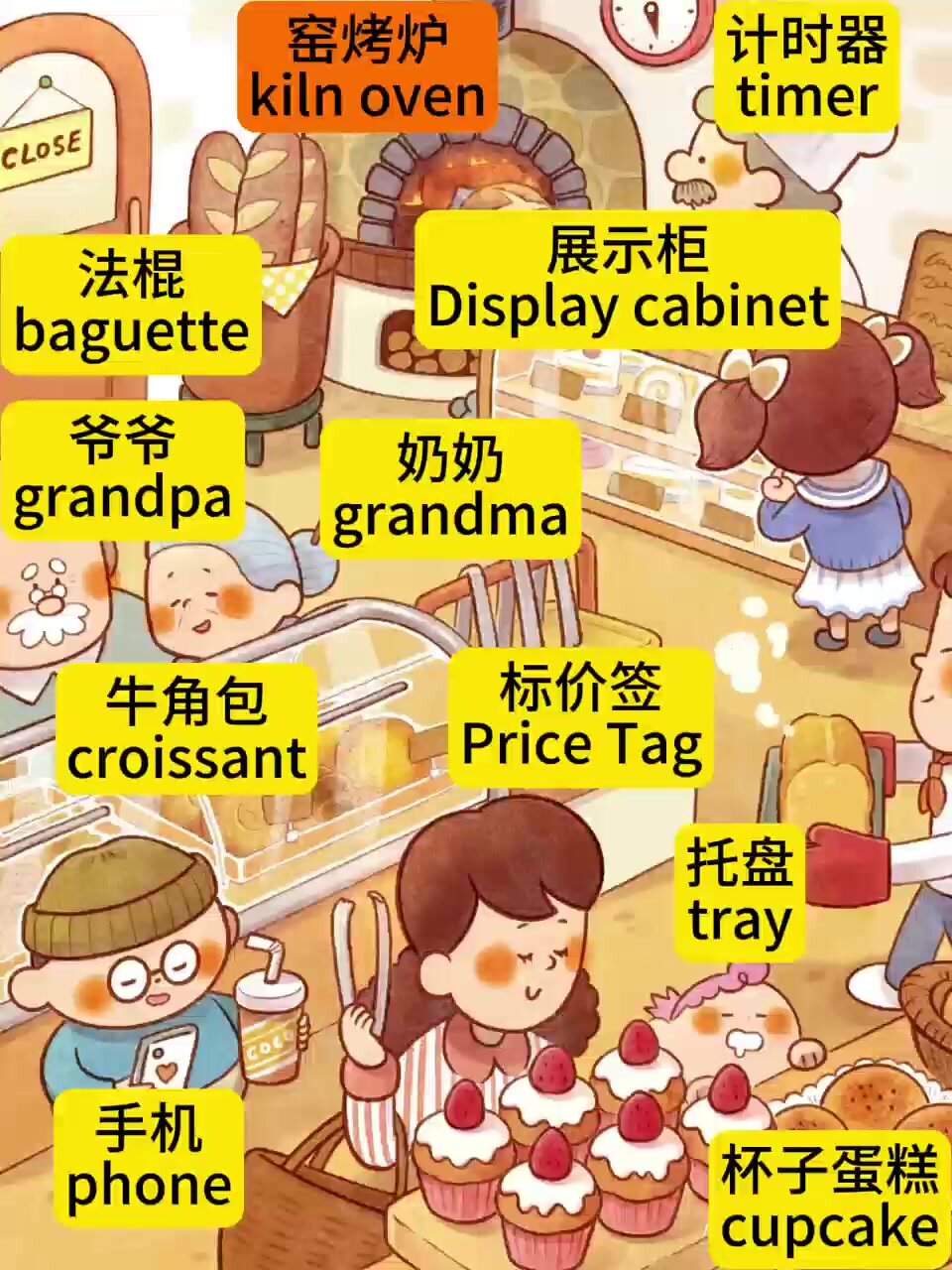 生活场景中学英语丨蛋糕店篇丨15s速记单词