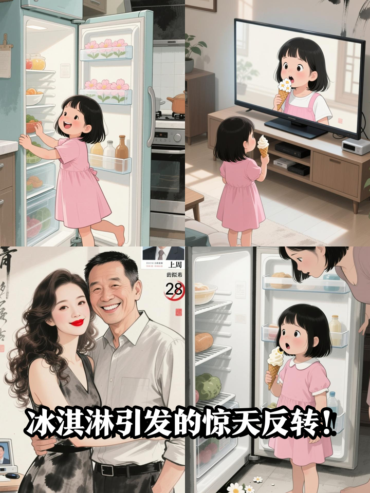 5岁女孩偷吃冰淇淋，竟发现妈妈惊天秘密！