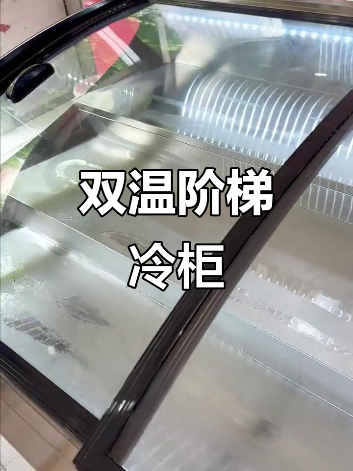 餐饮店必备双温阶梯冰台展示柜，高清玻璃让菜品一目了然