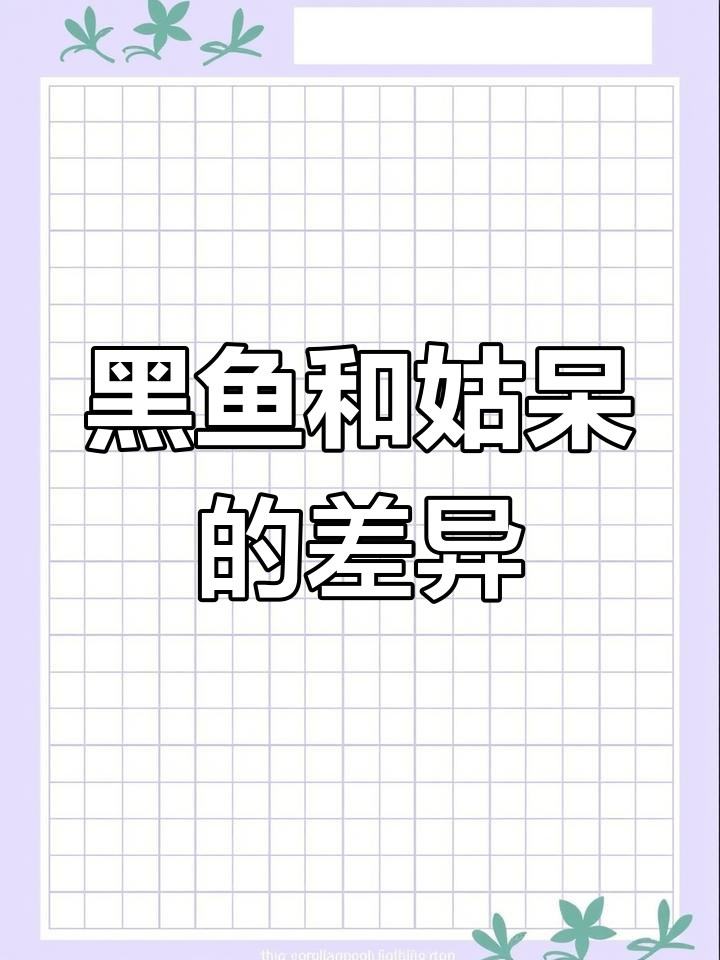 野生黑鱼与姑呆的区别解析