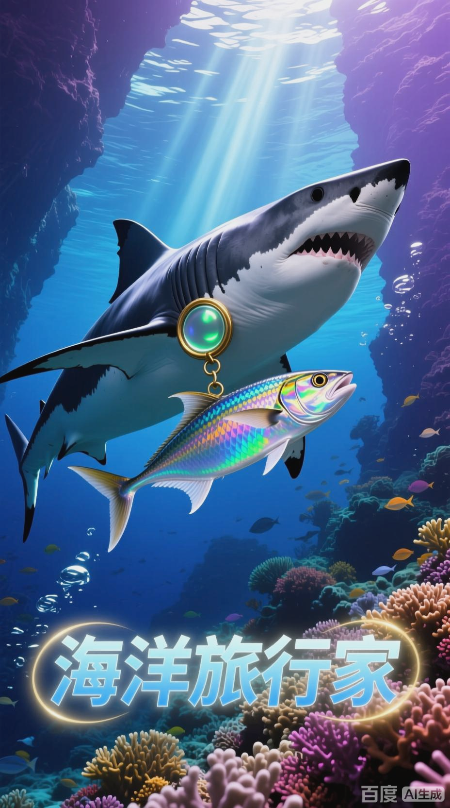 鮣鱼与鲨鱼：海洋的智慧共生