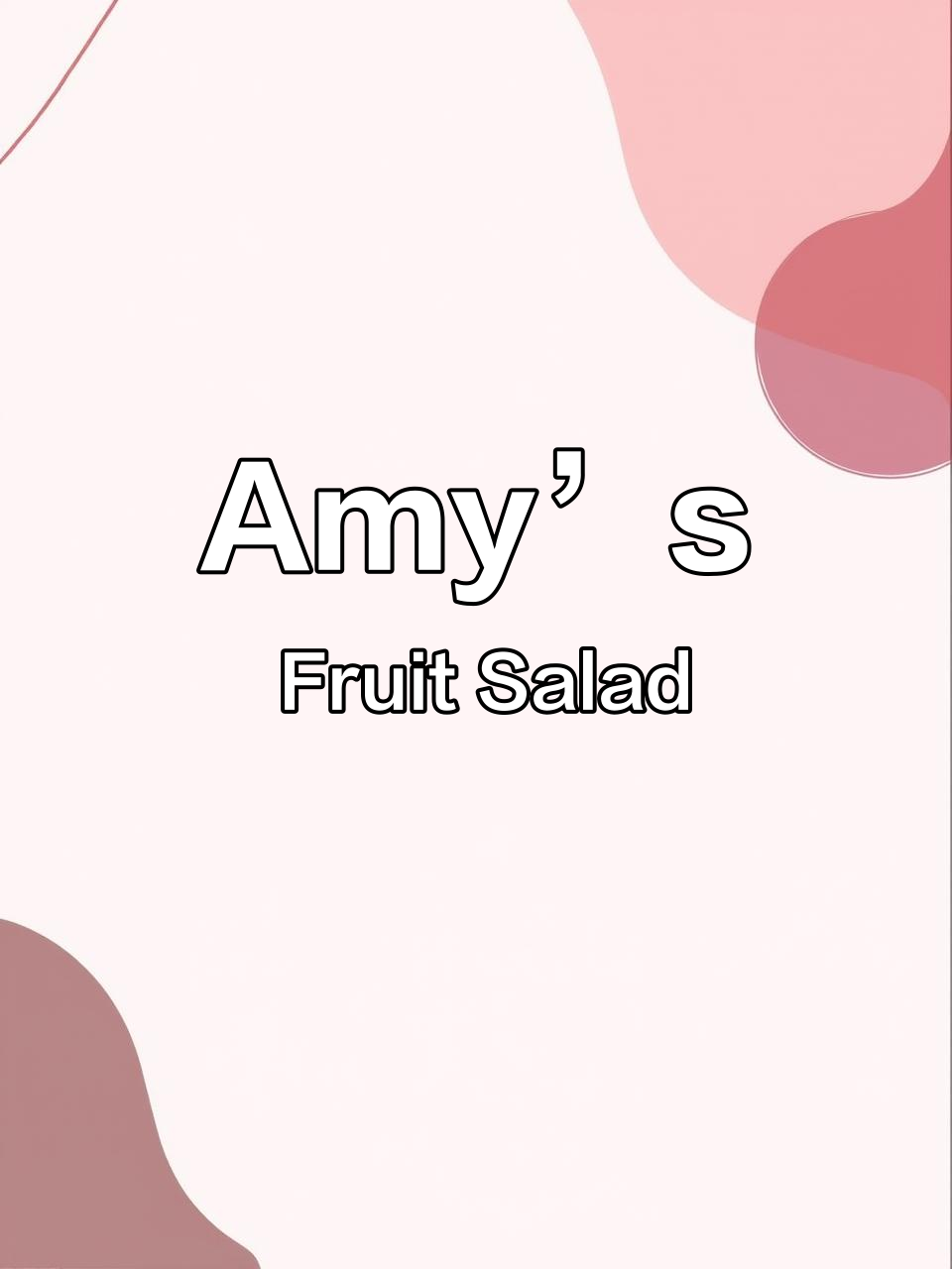 Amy的水果沙拉制作:苹果、香蕉、橙子与葡萄的美味组合