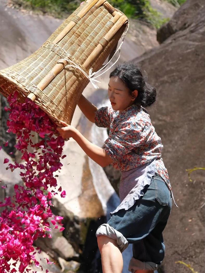 事实证明：恋爱还是要和云南人谈，他们画的饼里有鲜花。墨红玫瑰 鲜花饼 星乡村星农人 乡村守