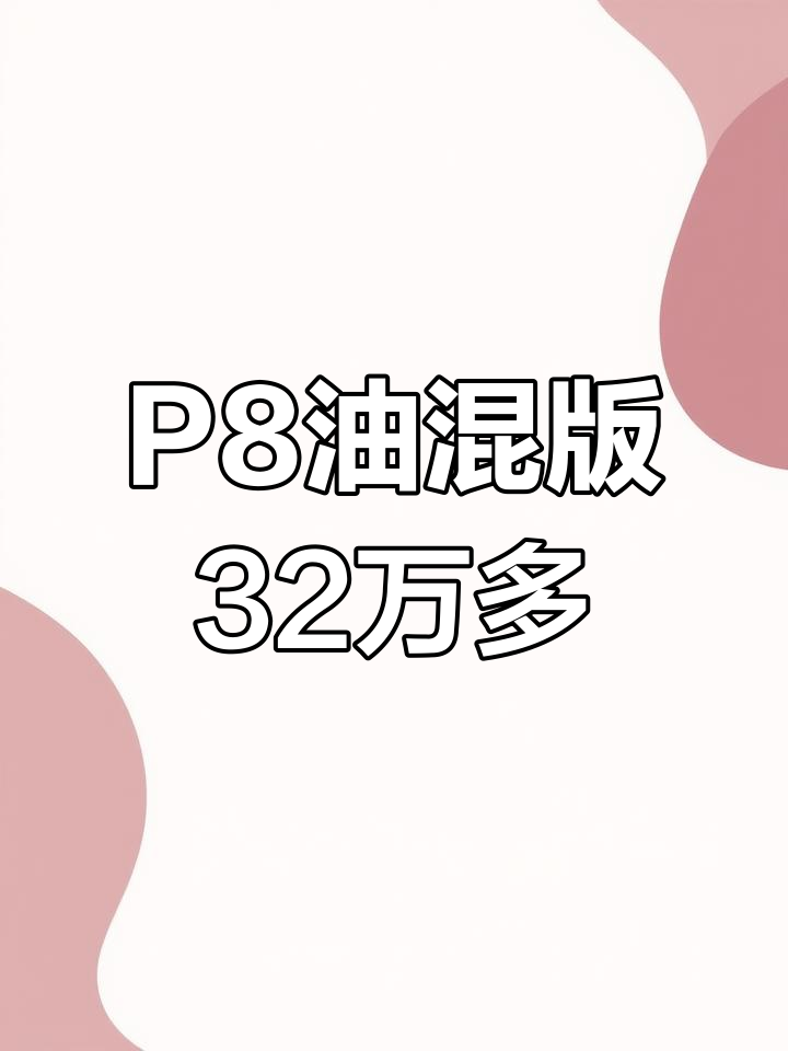 魏派P8油电混合,配置豪华,32万落地价