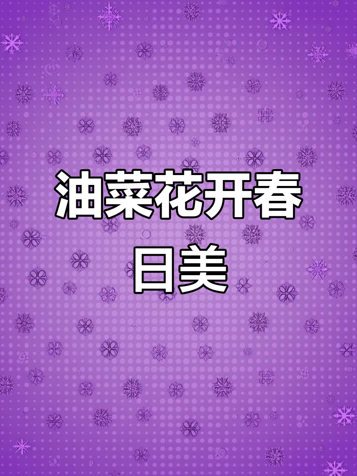 春天里的油菜花海,蓝天下的美丽田园风光