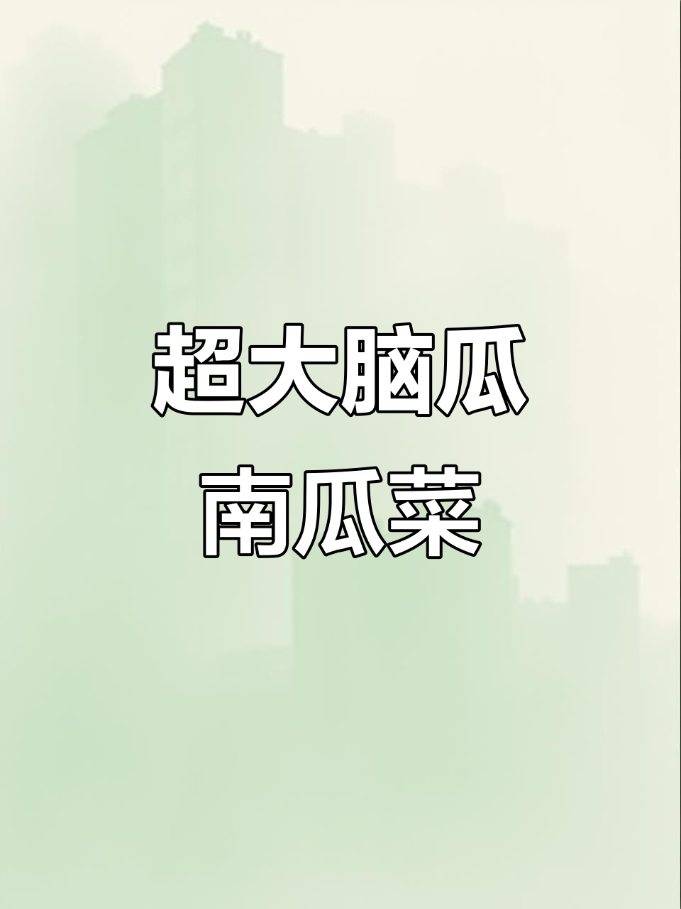 东北大南瓜菜,脑瓜超大超可爱!