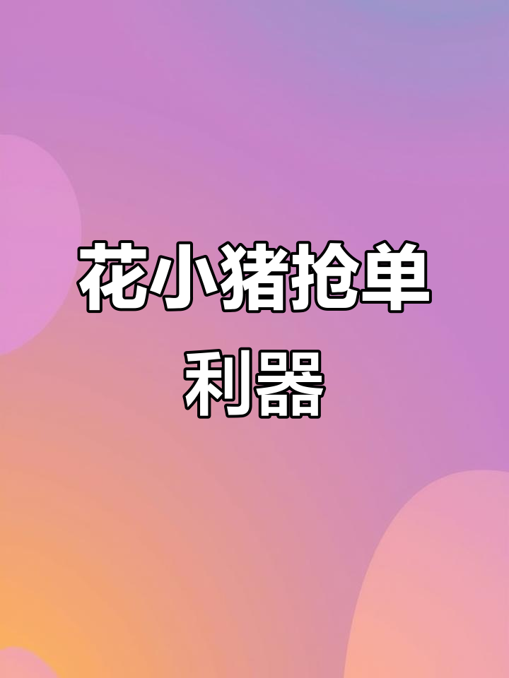 网约车司机必备抢单神器,花小猪助力滴滴订单