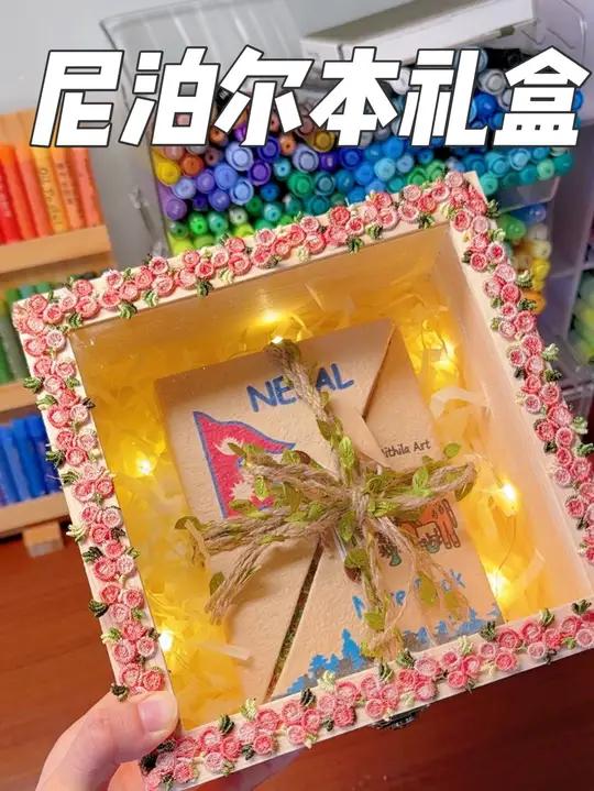 打开盒子那一刻的仪式感!幸福感爆棚「尼泊尔手工本氛围感木盒包装」安排!玻璃盖+木盒身:一眼