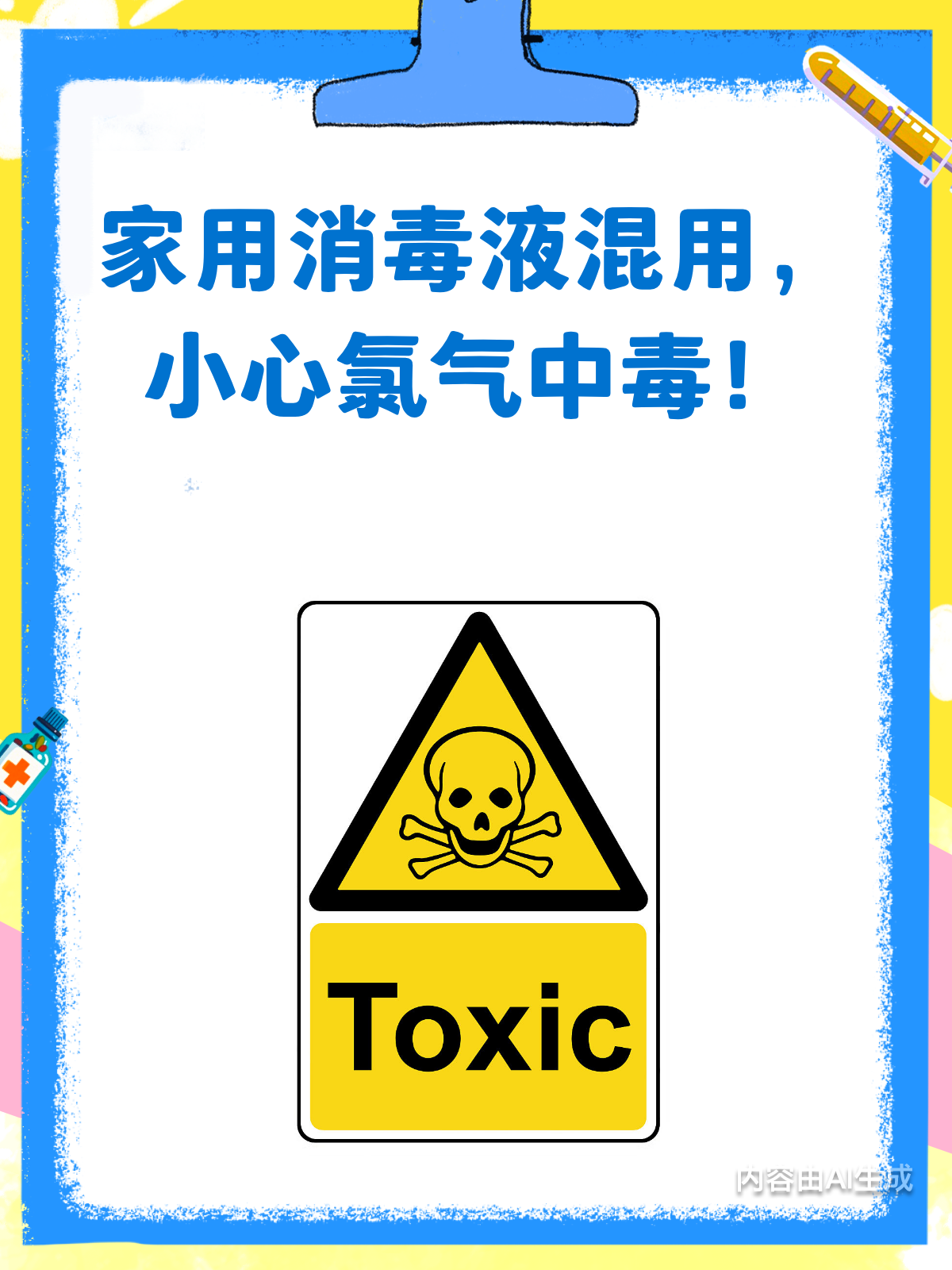 惊!家用消毒液混用竟会氯气中毒?