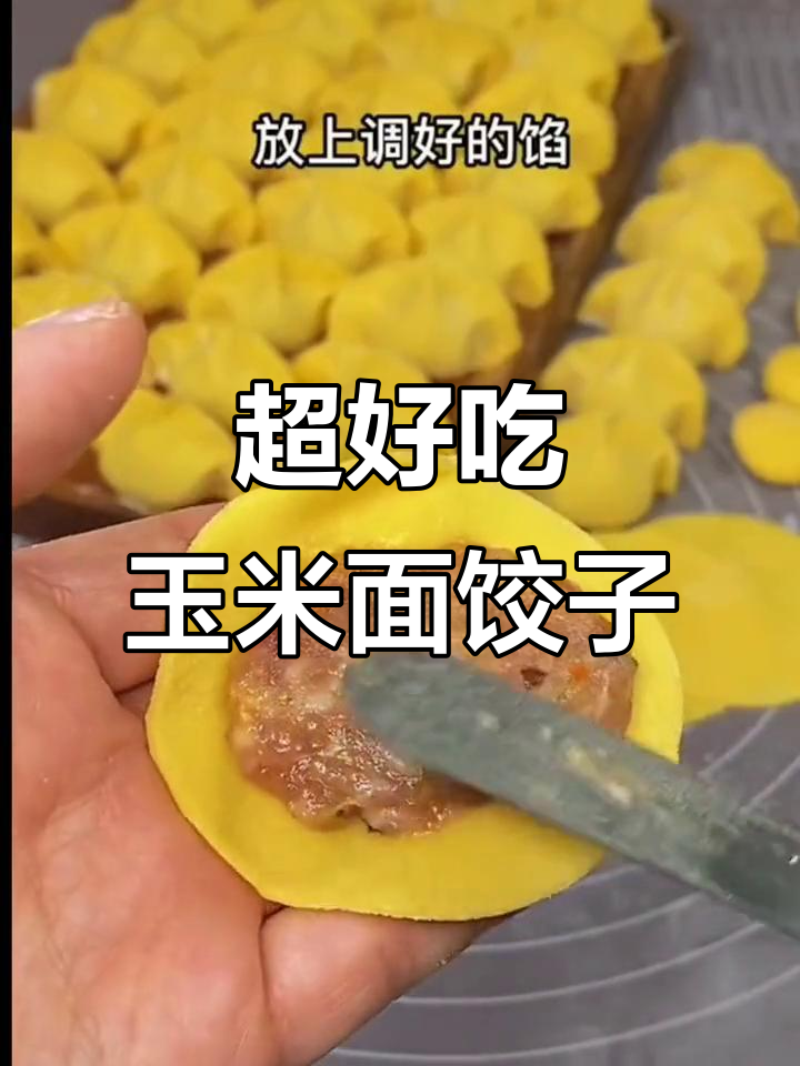 玉米面饺子粉包出鲜嫩大饺,薄皮多汁超有味