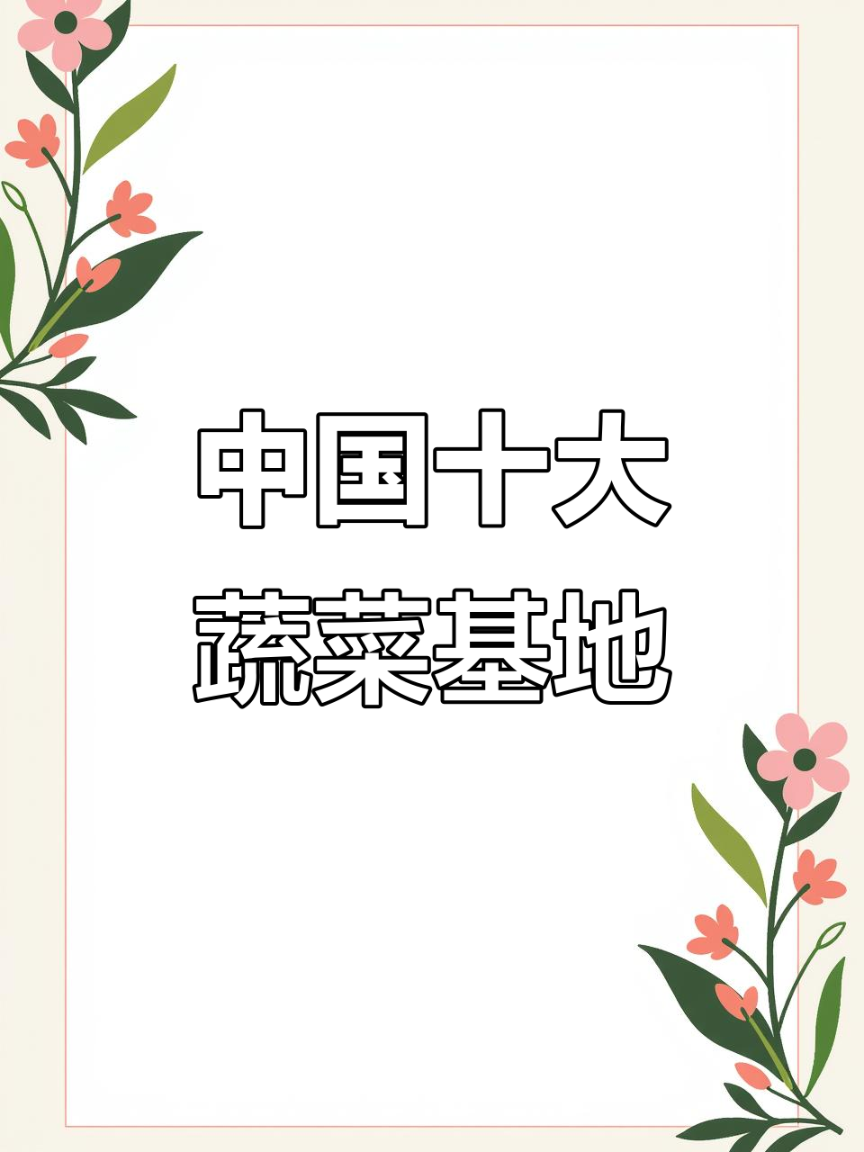 全国十大蔬菜种植基地大揭秘,哪些地方最适合种菜?