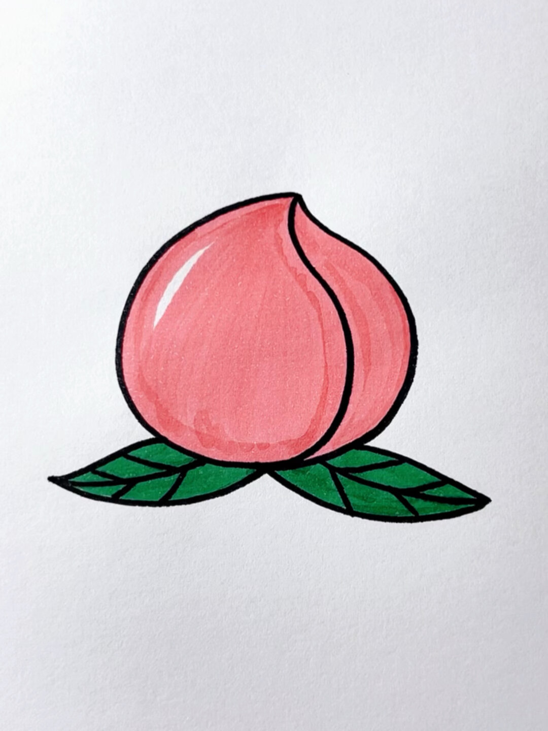 一学就会的桃子简笔画