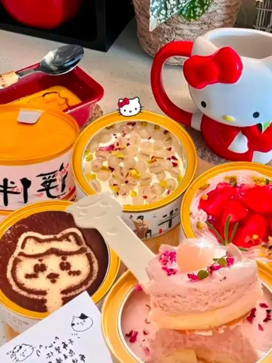 奶油小蛋糕金属小罐蛋糕下午茶甜品s