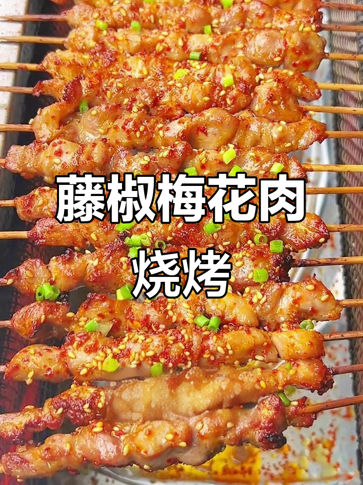 藤椒梅花肉，烤出独特香味，猪肉串也能如此美味