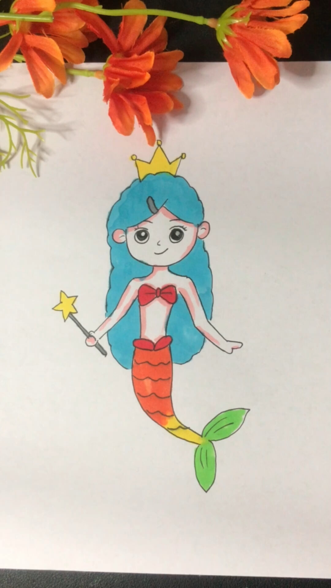 十秒教你画美人鱼