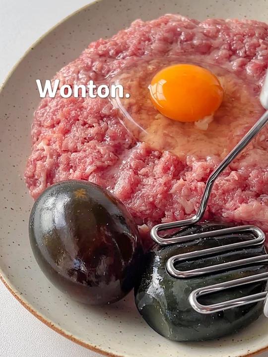 后悔做晚了皮蛋鲜肉馄饨一口沦陷巨香呀