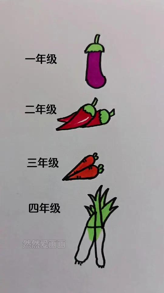 不同年级画蔬菜 儿童简笔画