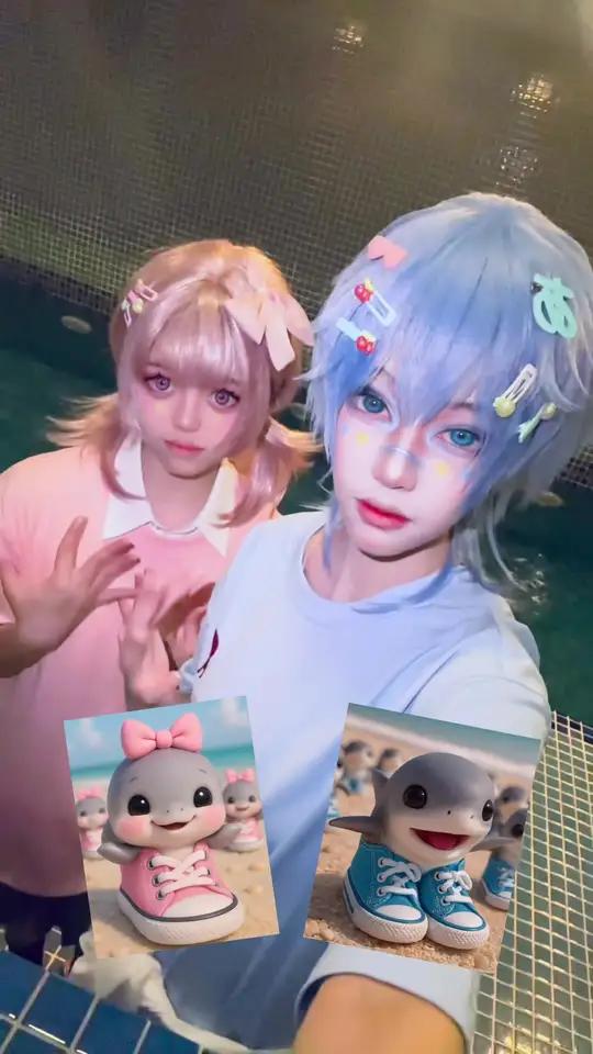 蓝色鲨鱼小子和粉色鲨鱼妹子