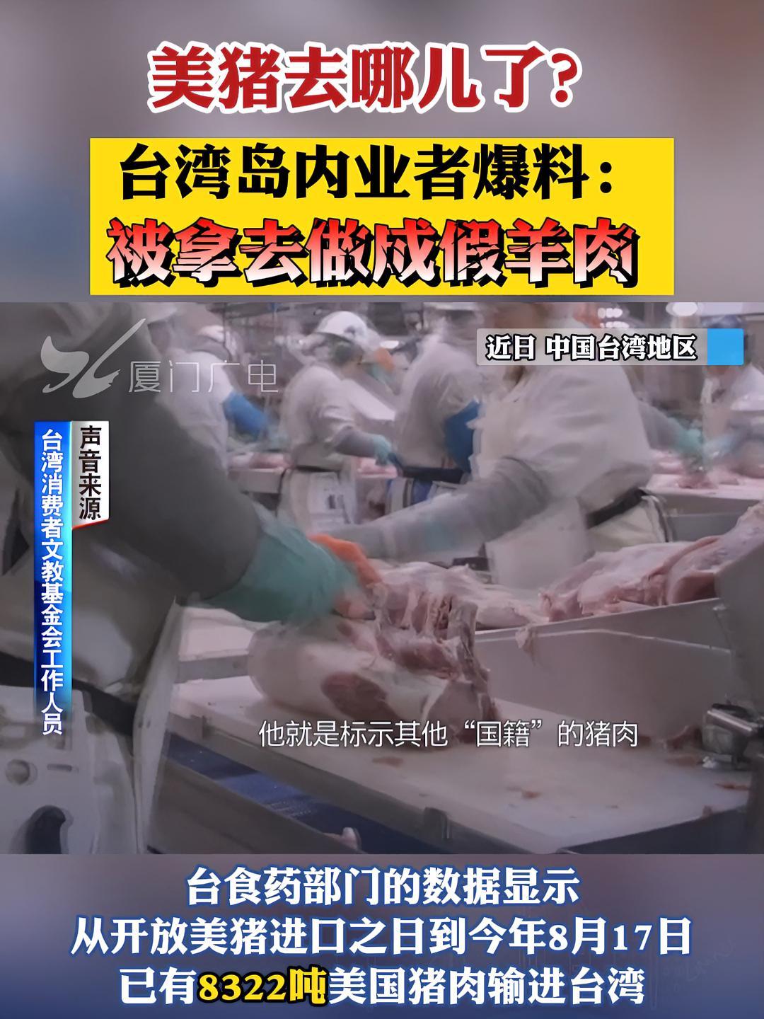 美猪去哪儿了?台湾岛内业者爆料:被拿去做成假羊肉 台湾 美猪 羊肉