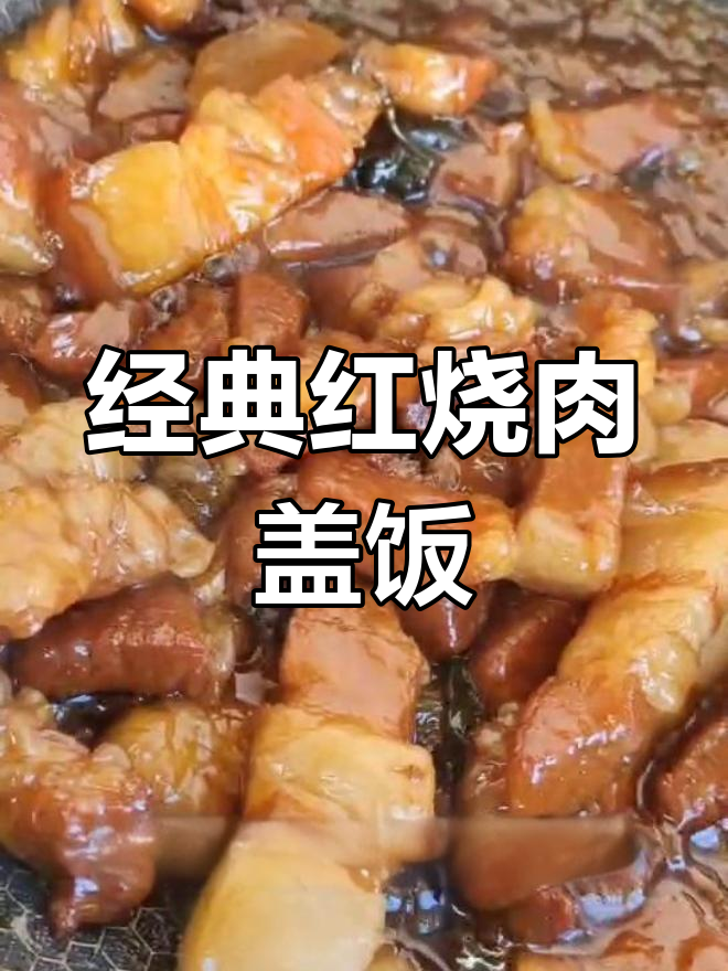 红烧肉盖饭,米饭与红烧肉的完美搭配
